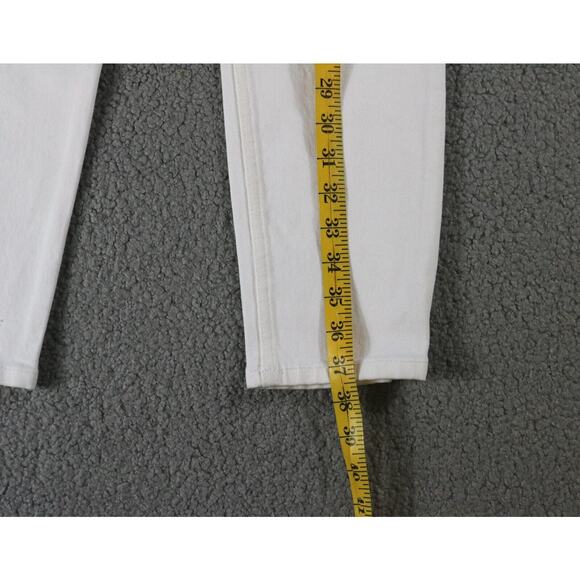 New Re/Done Womens 24 White Jeans Hacienda The Shortie Distressed - Picture 5 of 7